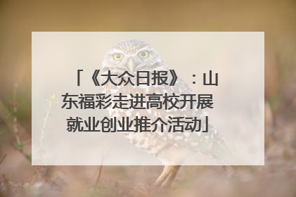 《大众日报》：山东福彩走进高校开展就业创业推介活动