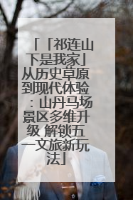 「祁连山下是我家」从历史草原到现代体验：山丹马场景区多维升级 解锁五一文旅新玩法