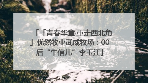「青春华章·重走西北角」优然牧业武威牧场：00后“牛倌儿”李玉江