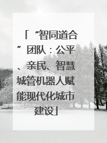 “智同道合”团队：公平、亲民、智慧城管机器人赋能现代化城市建设
