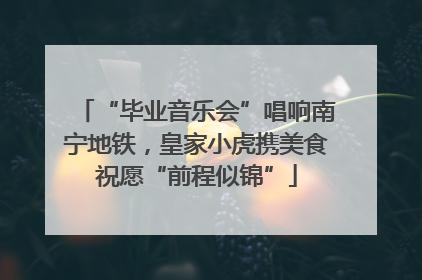 “毕业音乐会”唱响南宁地铁，皇家小虎携美食祝愿“前程似锦”