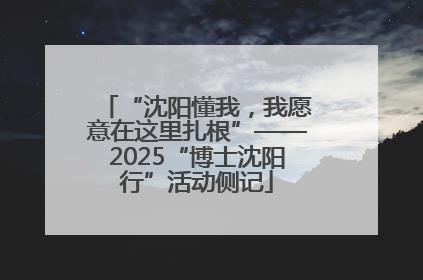 “沈阳懂我，我愿意在这里扎根”——2025“博士沈阳行”活动侧记