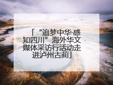 “追梦中华·感知四川”海外华文媒体采访行活动走进泸州古蔺