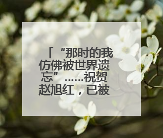 “那时的我仿佛被世界遗忘”……祝贺赵旭红，已被录取！