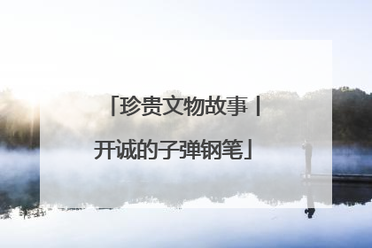 珍贵文物故事丨开诚的子弹钢笔