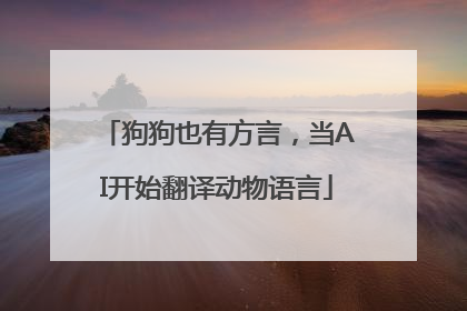 狗狗也有方言，当AI开始翻译动物语言