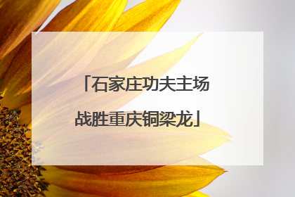 石家庄功夫主场战胜重庆铜梁龙
