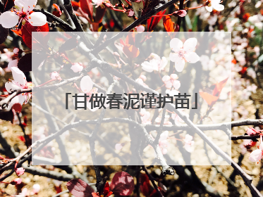 甘做春泥谨护苗