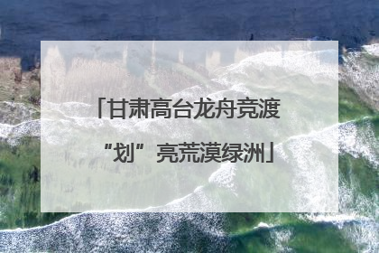 甘肃高台龙舟竞渡“划”亮荒漠绿洲