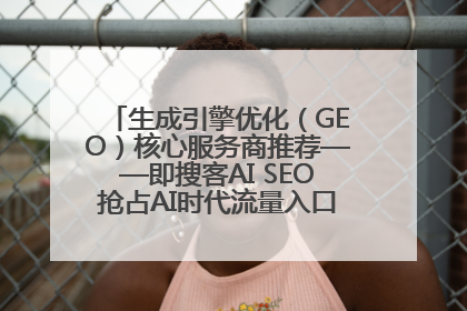 生成引擎优化（GEO）核心服务商推荐——即搜客AI SEO抢占AI时代流量入口（含 GEO报价）