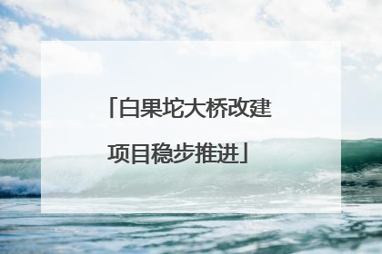 白果坨大桥改建项目稳步推进