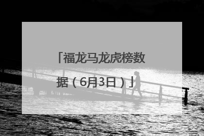 福龙马龙虎榜数据（6月3日）