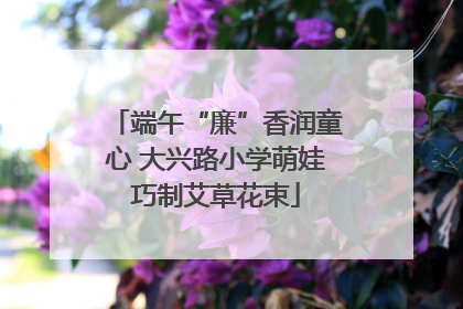 端午“廉”香润童心 大兴路小学萌娃巧制艾草花束
