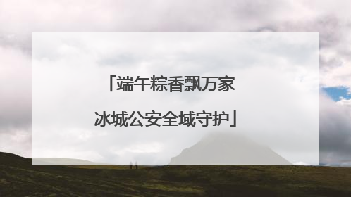 端午粽香飘万家 冰城公安全域守护