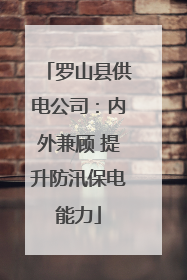 罗山县供电公司：内外兼顾 提升防汛保电能力
