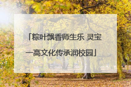 粽叶飘香师生乐 灵宝一高文化传承润校园