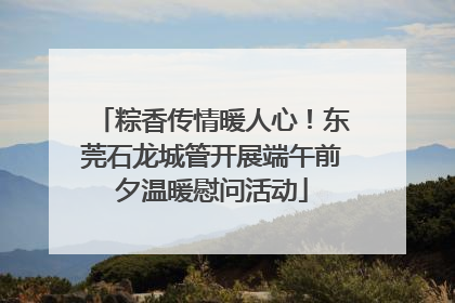 粽香传情暖人心！东莞石龙城管开展端午前夕温暖慰问活动