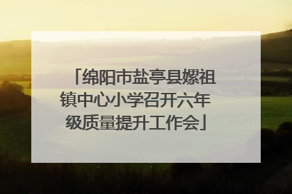绵阳市盐亭县嫘祖镇中心小学召开六年级质量提升工作会