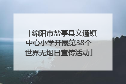 绵阳市盐亭县文通镇中心小学开展第38个世界无烟日宣传活动