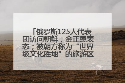 俄罗斯125人代表团访问朝鲜，金正恩表态；被朝方称为“世界级文化胜地”的旅游区，将首次接待俄游客