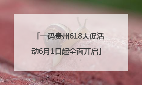 一码贵州618大促活动6月1日起全面开启