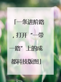 一条进阶路，打开“一带一路”上的成都科技版图