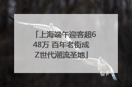 上海端午迎客超648万 百年老街成Z世代潮流圣地