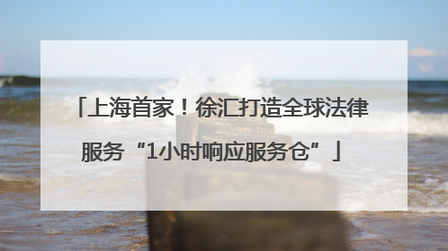 上海首家！徐汇打造全球法律服务“1小时响应服务仓”