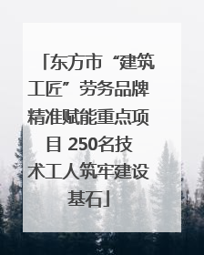 东方市“建筑工匠”劳务品牌精准赋能重点项目 250名技术工人筑牢建设基石
