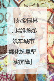 东象园林：精准施策 筑牢城市绿化抗旱坚实屏障