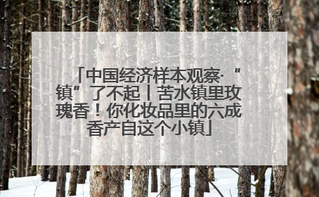 中国经济样本观察·“镇”了不起丨苦水镇里玫瑰香！你化妆品里的六成香产自这个小镇