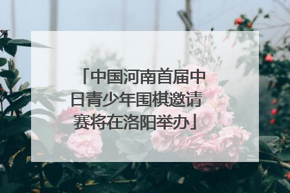 中国河南首届中日青少年围棋邀请赛将在洛阳举办