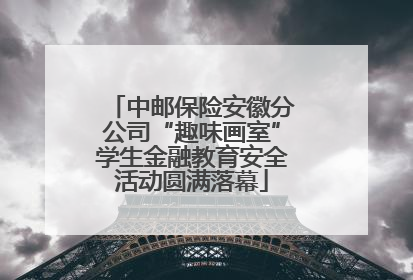中邮保险安徽分公司“趣味画室”学生金融教育安全活动圆满落幕
