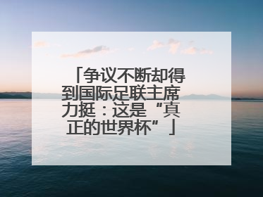 争议不断却得到国际足联主席力挺：这是“真正的世界杯”