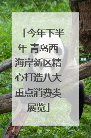 今年下半年 青岛西海岸新区精心打造八大重点消费类展览