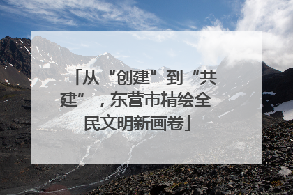 从“创建”到“共建”，东营市精绘全民文明新画卷