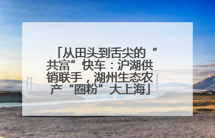 从田头到舌尖的“共富”快车：沪湖供销联手，湖州生态农产“圈粉”大上海
