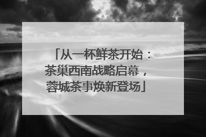 从一杯鲜茶开始：茶巢西南战略启幕，蓉城茶事焕新登场
