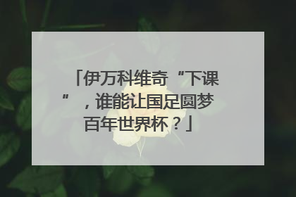 伊万科维奇“下课”，谁能让国足圆梦百年世界杯？