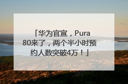 华为官宣，Pura 80来了，两个半小时预约人数突破4万！