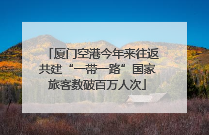 厦门空港今年来往返共建“一带一路”国家旅客数破百万人次