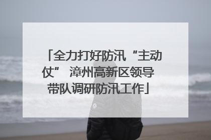 全力打好防汛“主动仗” 漳州高新区领导带队调研防汛工作