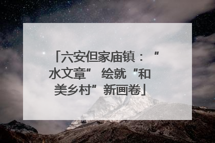 六安但家庙镇：“水文章” 绘就“和美乡村”新画卷