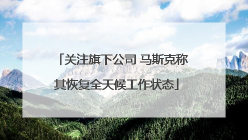 关注旗下公司 马斯克称其恢复全天候工作状态