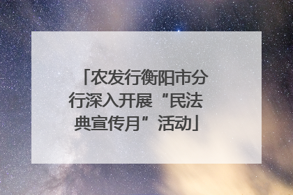 农发行衡阳市分行深入开展“民法典宣传月”活动