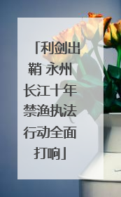 利剑出鞘 永州长江十年禁渔执法行动全面打响