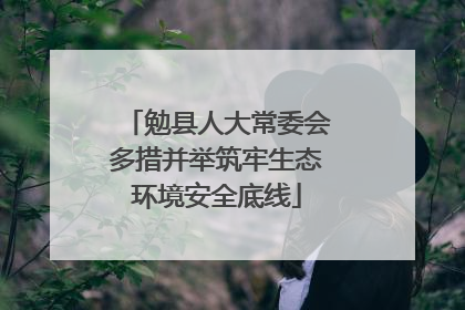 勉县人大常委会多措并举筑牢生态环境安全底线