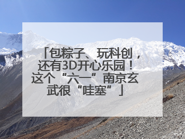 包粽子、玩科创，还有3D开心乐园！这个“六一”南京玄武很“哇塞”