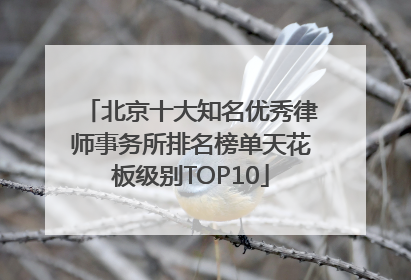 北京十大知名优秀律师事务所排名榜单天花板级别TOP10
