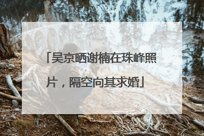 吴京晒谢楠在珠峰照片，隔空向其求婚